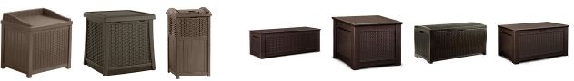 Outdoor storage deck boxes